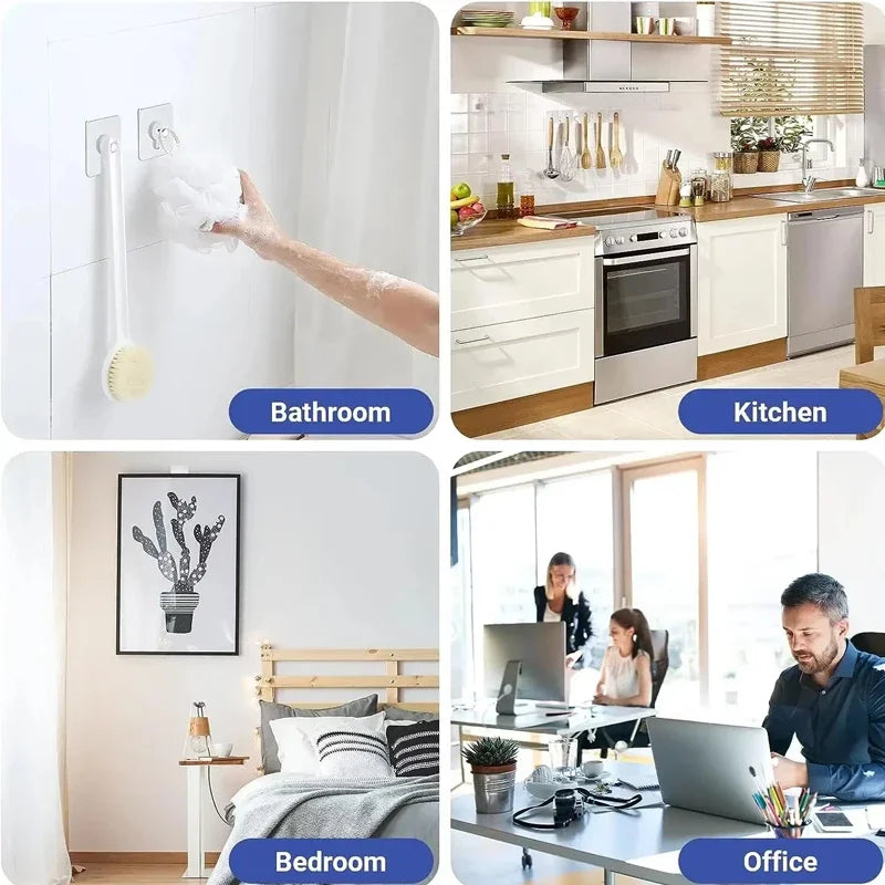 Strong Adhesive Hooks Picture Frame Poster No Drilling Hooks Waterproof Durable Kitchen Bathroom Accessories Screw Hooks