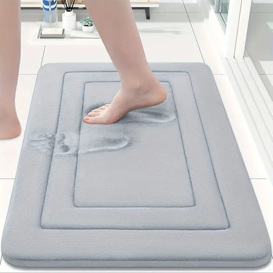 Thickened flannel absorbent floor mat entrance carpet bathroom mat entrance anti-slip mat entrance door mat toilet mat