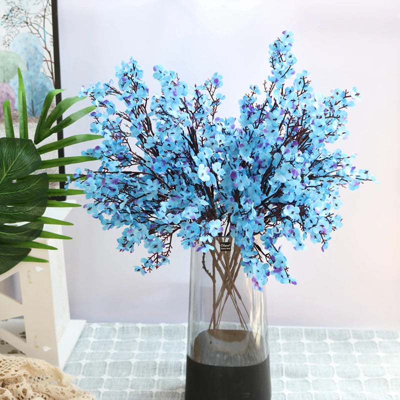 1/4pcs Artificial Flowers Cherry Blossoms Gypsophila Fake Plants DIY Wedding Bouquet Vases for Home Decor Faux Festival Branch