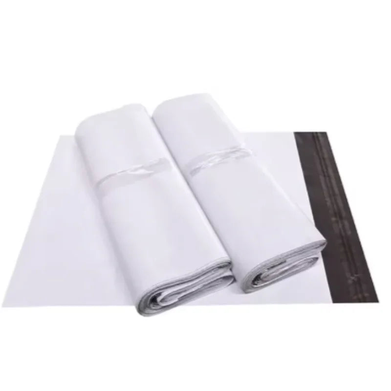 Lots White Self Adhesive Seal Courier Bags Express Mail Envelope Storage Mailing Plastic Packaging Pouch for Express Delivery