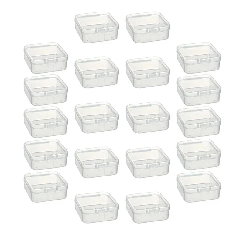 PP Storage Box Mini Transparent Plastic Case Container Square Rectangle Packaging Box for Jewellry Beads Small Items