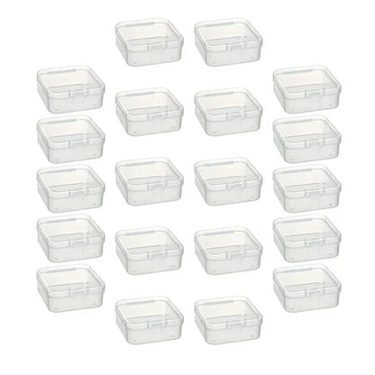 PP Storage Box Mini Transparent Plastic Case Container Square Rectangle Packaging Box for Jewellry Beads Small Items