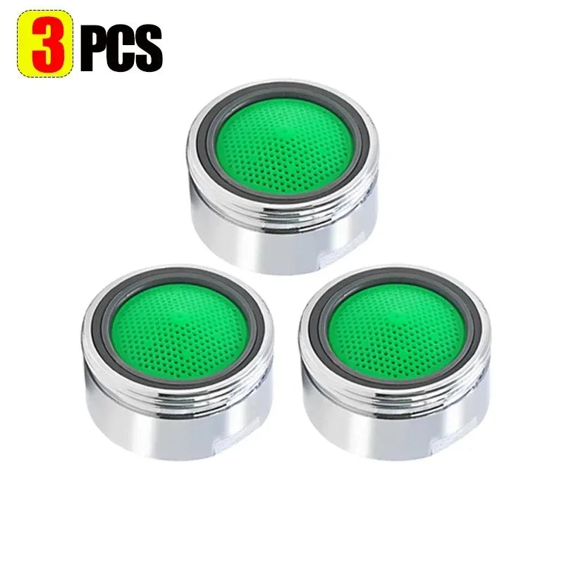 3pcs Brass Water Saving Faucet Tap Aerator Replaceable Filter Mixed Nozzle 24mm Thread Bathroom Faucet Bubbler Bathroom Parts
