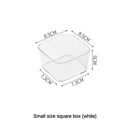 Transparent Box Storage Organizer Desk Plastic Storage Box Container Drawer Organizer Jewelry Box Makeup Organizer Boxes 2042