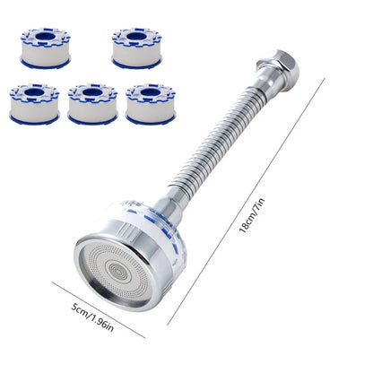 Kitchen Faucet Water Filter Pressurized Sink Filter Water Purifier 360° Tap Splash Proof Faucet Aerator Extender for Bathroom