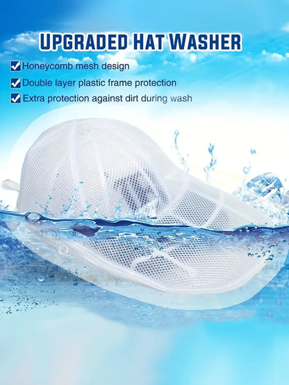 Washing Machine Hat Washing Protector Hat Cleaning Machine Washable Laundry Bag Anti-Deformation Secure Hat Storage Solution