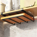 Kitchen Hanging Organizer Rack with Hooks Under Cupboard Paper Towel Rags Hanger Cutting Board Pot Cover Holder Storage Shelf