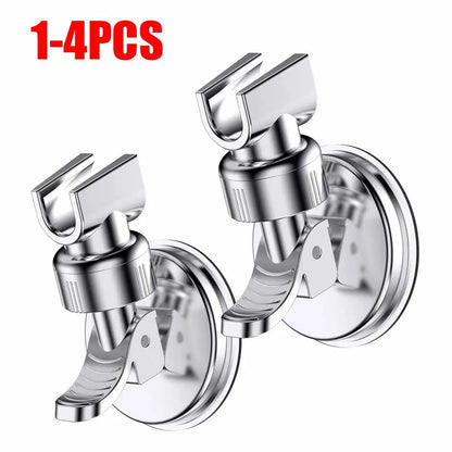 1-4Pcs Adjustable Shower Rack Strong Vacuum Suction Cup Handheld Shower Head Wall Mount Holder Rotating Bathroom Shower Base