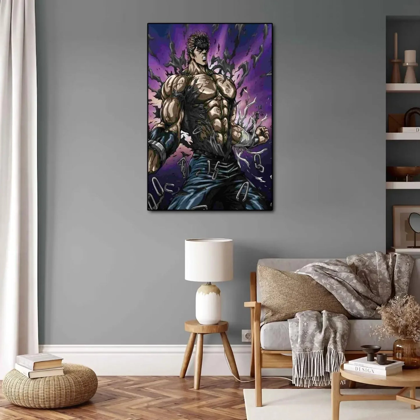 Hokuto No Ken Anime Video Game Canvas Painting Art Poster and Wall Art Picture Print Modern Family Bedroom Home Decor Posters