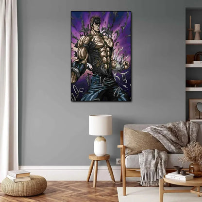 Hokuto No Ken Anime Video Game Canvas Painting Art Poster and Wall Art Picture Print Modern Family Bedroom Home Decor Posters