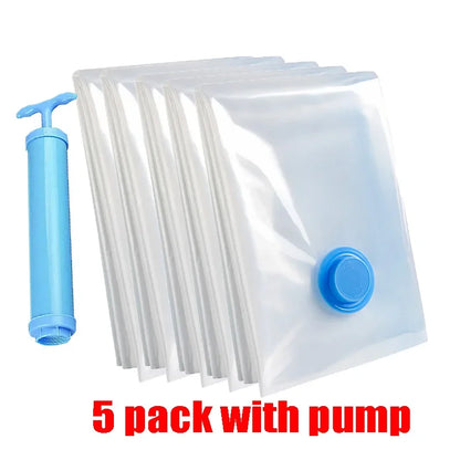 Vacuum Storage Bags For Clothes,Bedding,Space Saving Bags Storage Vacuum Seal Packet,Folding Compressed Organizer Bag