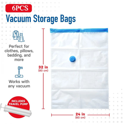 3-5PCS Vacuum Storage Bags, Space Saver Bags  Compression for Comforters and Blankets Clothes Travel Packing Organizer