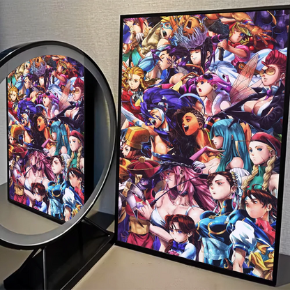 Darkstalkers Morrigan Aensland DIY Sticky Poster Waterproof Paper Sticker Coffee House Bar Home Decor