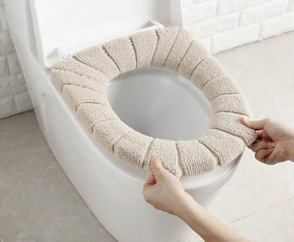 Toilet Seat Cover Warm Soft Acrylic Washable Mat Home Decor Closestool Mat Seat Case Toilet Lid Cover Accessories Bathroom Home