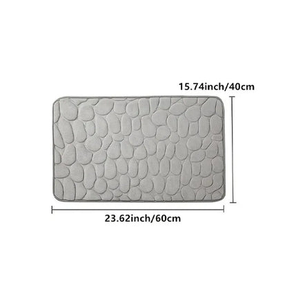 Foot Mat Coral Fleece Floor Mat Household Memory Foam Embroidered Bathroom Thickened Absorbent Floor Mat Door