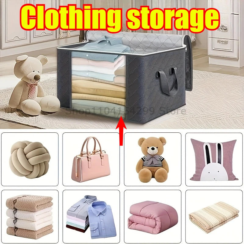 Storage Bag Foldable Large Capacity Clothes Blanket Storage Bags Storage Containers for Organizing Bedroom Closet Clothing