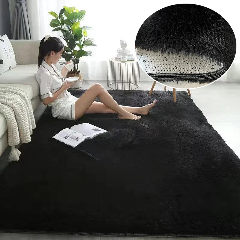 Clearance_VIKAMA Fall and Winter Tie-dye Shaggy Carpet Home Living Room Bedroom Sofa Cushion Coffee Table Cushion Bedside Rug Ca