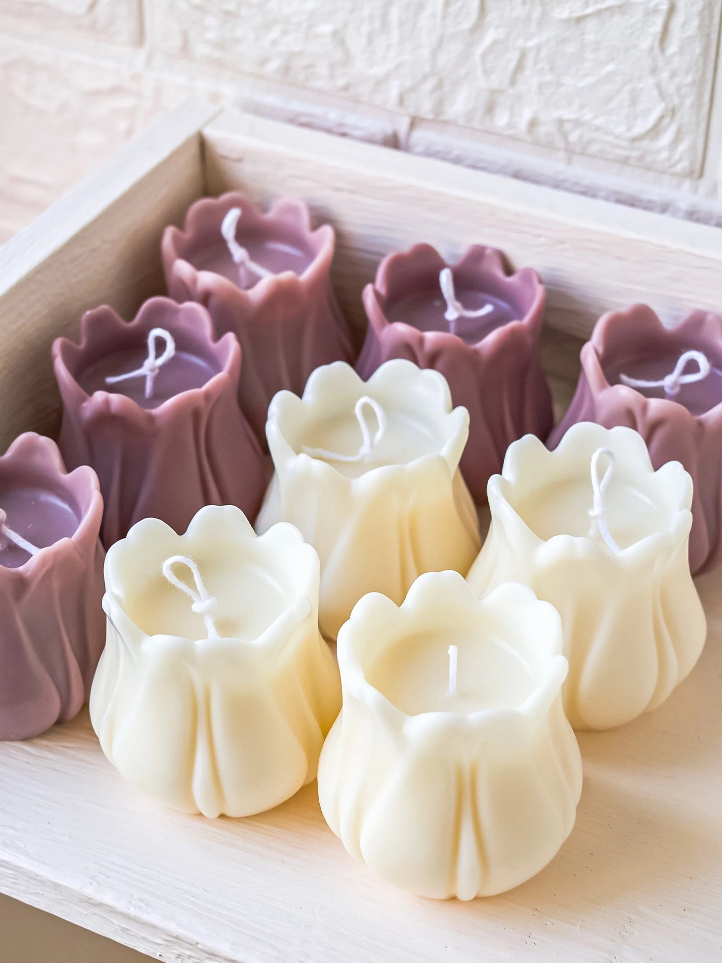 3D Tulip Flower Candle Mold Aromatherapy Candle Making DIY Handmade Soap Candlestick Resin Silicone Molds Home Decor Wedding Gif