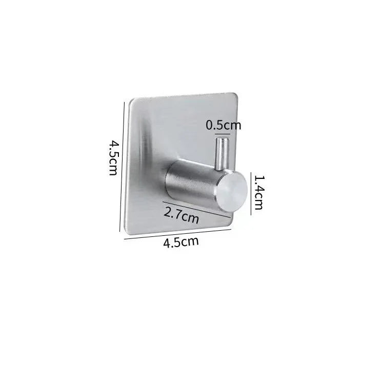 Adhesive Heavy Duty Wall Hook Waterproof Stainless Steel, Mounting - Bathroom and Bedroom