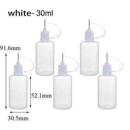 5/10/20/30/50/100ML Resuable Needle Tip Glue Applicator Plastic Bottle for Paper Quilling DIY Scrapbooking Paper Craft Tool