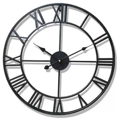 3D Roman Numerals Clock Iron Art Wall Hanging Clock Time Display Metal Silent Clock Room Arrangement Wall Ornament Home Decor