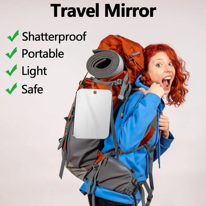 1Pc Acrylic Mirror With Wall Suction Shower Mirror with Razor Holder For Man Shaving Women Makeup Portable Travel Bathroom