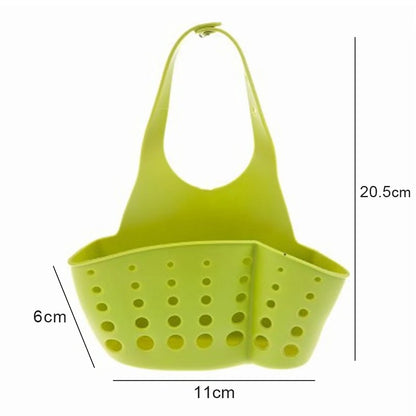 Home Storage Drain Basket Kitchen Sink Holder Adjustable Soap Sponge Shlf Hanging Drain Basket Bag Kitchen Accessories 2030