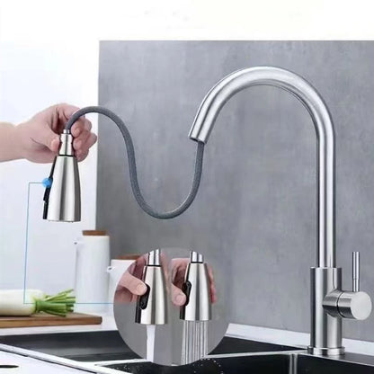 Stainless Steel  Kitchen Faucet Pull Out Brushed Nickle Black Kitchen Mixed Tap Kitchen Sink Tap