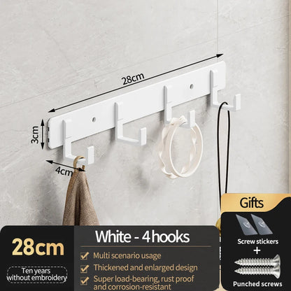 Hooks for hanging clothes at the entrance door, hanging hangers on the wall, and strong hooks for the wardrobe in th