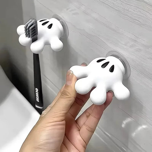 Toothbrush holder Mickey Palm cute bathroom towel suction cup multi-function hook traceless hook data cable winder