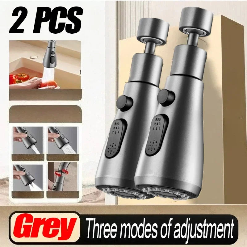 3 In1 Kitchen Replaceable Faucet Sprayer Nozzle ABS Durable Water Tap Water Basin Sink Shower Spray Head Multifunctional Hydrant