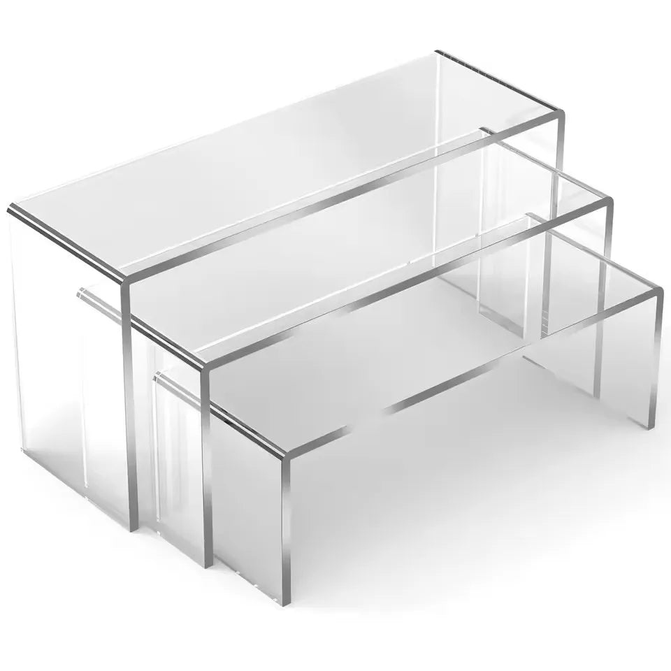 3/6/9/12Pc Clear Acrylic Display Stand Cosmetic Bag Jewelry Showcase Cup Holder for Home Shop statue Model Pottery Display Riser