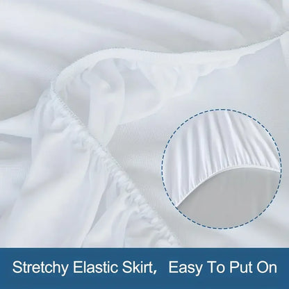 1pc Waterproof Mattress Protector Cover, Ultra-Soft Breathable Knitted Fitted Sheet for Bed, Bedroom Essentials